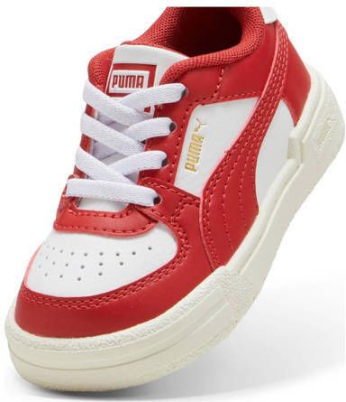 Puma California Pro sneakers wit rood Jongens Meisjes Imitatieleer Effen 20