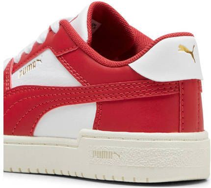 Puma California Pro sneakers wit rood Jongens Meisjes Imitatieleer Effen 28