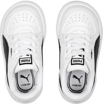 Puma California Pro sneakers wit zwart Jongens Meisjes Imitatieleer Effen 20