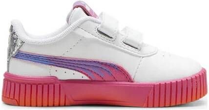 Puma Carina 2.0 Trolls sneakers wit fuchsia oranje Jongens Meisjes Suede 20