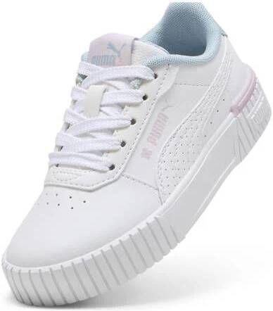 Puma Carina 2.0 Tropical sneakers wit lichtblauw lila Jongens Meisjes Imitatieleer 28