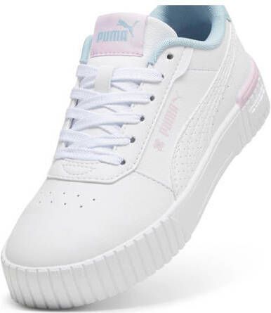 Puma Carina 2.0 Tropical sneakers wit lichtblauw lila Jongens Meisjes Imitatieleer 39
