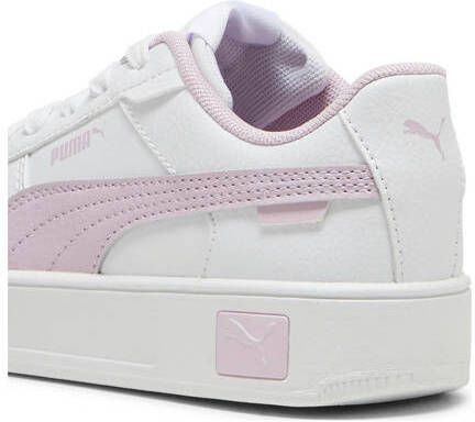 Puma Carina Street leren sneakers wit lila Meisjes Leer Meerkleurig 34