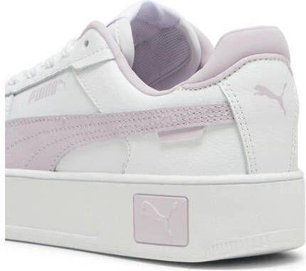 Puma Carina Street leren sneakers wit lila Meisjes Leer Meerkleurig 35.5