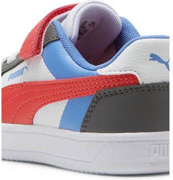 Puma Caven 2.0 Block sneakers wit rood blauw Jongens Meisjes Imitatieleer 29