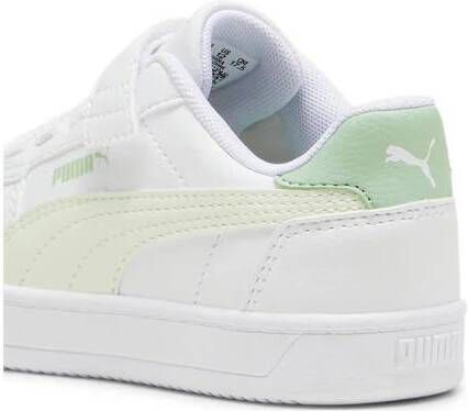 Puma Caven 2.0 sneakers wit lichtgroen groen Jongens Meisjes Imitatieleer 28