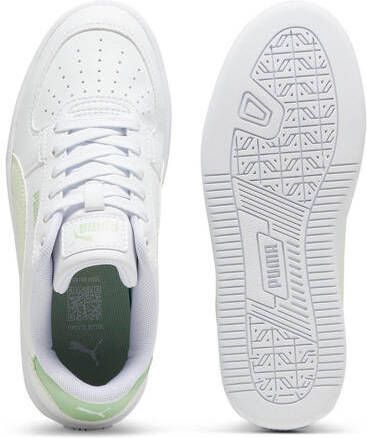 Puma Caven 2.0 sneakers wit lichtgroen groen Jongens Meisjes Imitatieleer 38