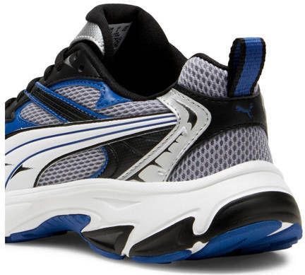 Puma Morphic sneakers lichtgrijs kobaltblauw zwart Jongens Meisjes Mesh 35.5