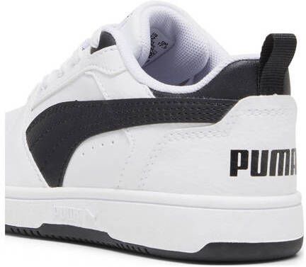 Puma Rebound V6 Lo sneakers grijs rood wit Jongens Meisjes Imitatieleer 30