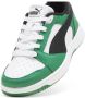 Puma Rebound V6 Lo sneakers wit zwart groen Jongens Meisjes Imitatieleer 35 - Thumbnail 9