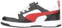 Puma Rebound v6 Low sneakers wit rood zwart Imitatieleer 30 - Thumbnail 3