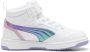Puma Rebound v6 Mid sneakers wit lila oudroze Jongens Meisjes Imitatieleer 28 - Thumbnail 12