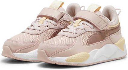 Puma RS-X Metallic sneakers roze geel wit Jongens Meisjes Suede 28