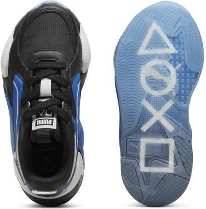 Puma RS-X Playstation sneakers zwart kobaltblauw wit Jongens Meisjes Mesh 32