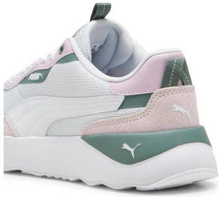 Puma Runtamed Platform sneakers lichtgrijs wit lila groen Jongens Meisjes Mesh 35.5