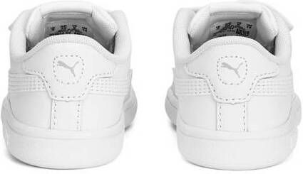 Puma Smash 3.0 L V leren sneakers wit lichtgrijs Jongens Meisjes Leer Meerkleurig 20