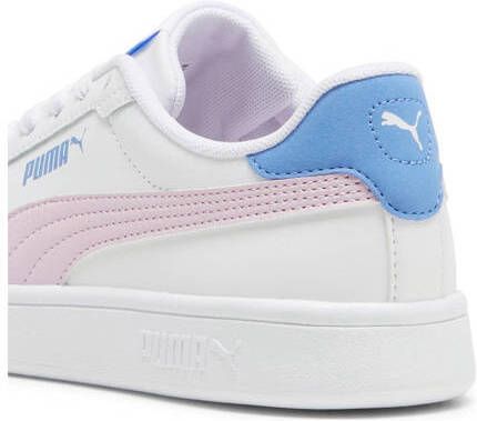 Puma Smash 3.0 sneakers wit lila kobaltblauw Jongens Meisjes Imitatieleer 35.5