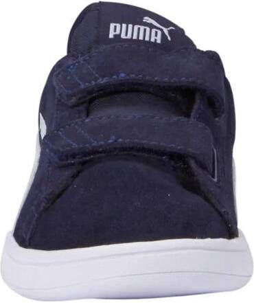 Puma Smash V2 sneakers donkerblauw wit Jongens Meisjes Suede Meerkleurig 31