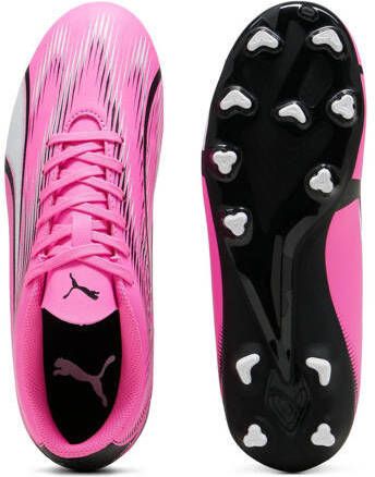 Puma Ultra Play FG AG Jr. voetbalschoenen roze wit zwart Jongens Meisjes Imitatieleer 28