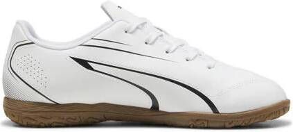 Puma Vitoria Jr. zaalvoetbalschoenen wit zwart Jongens Meisjes Imitatieleer 34