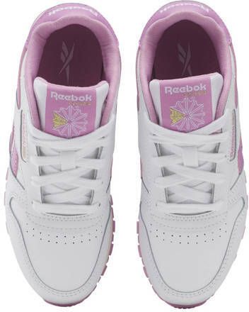 Reebok Classics Classic Leather sneakers wit roze Leer Effen 27