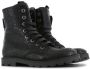 Shoesme TA22W014-B leren veterboots met dierenprint zwart - Thumbnail 2