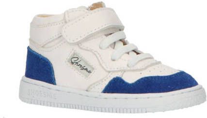 Shoesme leren sneakers wit blauw Jongens Leer Meerkleurig 19