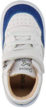 Shoesme leren sneakers wit blauw Jongens Leer Meerkleurig 19