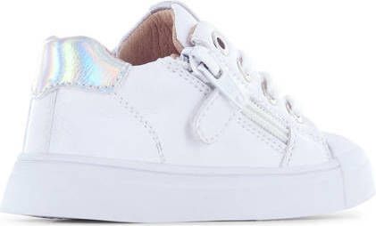 Shoesme leren sneakers wit zilver Meisjes Leer Meerkleurig 22