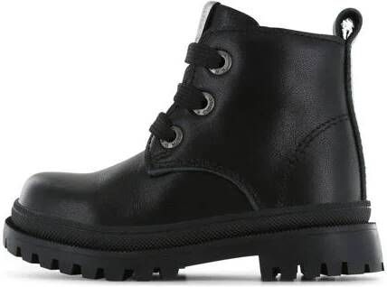 Shoesme leren veterboots zwart Meisjes Leer Effen 26