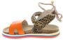 Shoesme leren sandalen bruin oranje Meisjes Leer Dierenprint 28 - Thumbnail 8