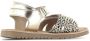 Shoesme leren sandalen met ponyhair goud beige - Thumbnail 8