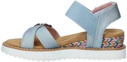 Skechers Miss Desert Kiss sandalen blauw Meisjes Textiel Effen 35
