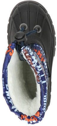 Snow Fun snowboots blauw zwart Jongens Meisjes Synthetisch Tekst 28