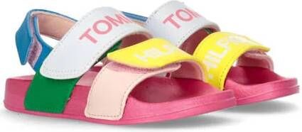 Tommy Hilfiger sandalen wit roze geel Meisjes Imitatieleer Meerkleurig 22