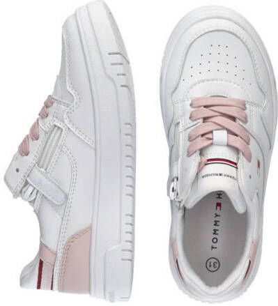 Tommy Hilfiger sneakers wit roze Meisjes Imitatieleer Meerkleurig 30