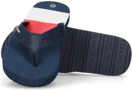 Tommy Hilfiger teenslippers donkerblauw Jongens Rubber 28