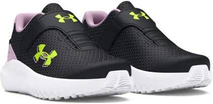 Under Armour Surge 4 AC sneakers zwart lila geel Meisjes Mesh Logo 25