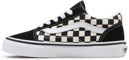 Vans Old Skool Zwart Jongens Meisjes Leer Ruit 27 Sneakers