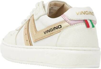 VINGINO Odette Low leren sneakers wit goud Meisjes Leer Meerkleurig 26