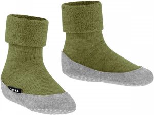 Falke Kid's Cosyshoes Pantoffels maat 29-30 olijfgroen