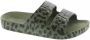 Freedom Moses Slippers Leo Cactus Groen met Leopard print - Thumbnail 2