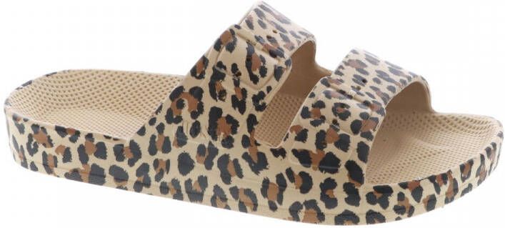Freedom Moses slippers met panterprint beige Kunststof Panterprint 30 31 - Foto 5