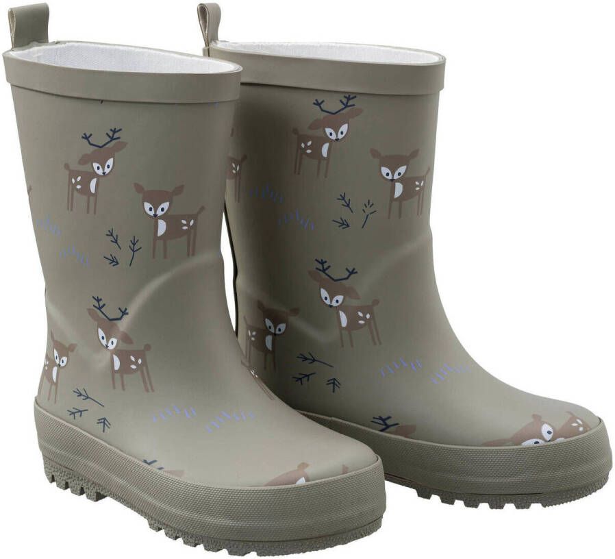 Fresk regenlaarzen kids Groen Rubber All over print 21