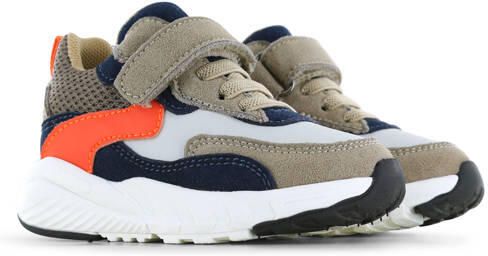 Go Banana's Oranje Sneaker Sneakers Kinderen Jongens Beige Blue Orange Microfiber leer - Foto 2