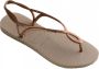 Havaianas Rosegl Bruin Luna Rubberen Platte Sandalen Brown Dames - Thumbnail 7