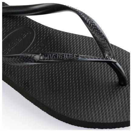 Havaianas Slim teenslippers zwart Dames Rubber Effen 27 28