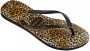 Havaianas Slim Leopard teenslippers met panterprint Zwart Meisjes Rubber 23-24 - Thumbnail 6