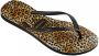 Havaianas Slim Leopard teenslippers met panterprint Zwart Meisjes Rubber 29-30 - Thumbnail 6