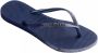 Havaianas Slim Sparkle II teenslippers met glitters donkerblauw Meisjes Rubber 35-36 - Thumbnail 4